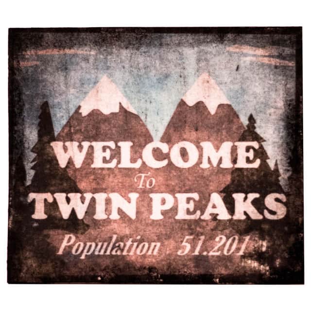 foto su legno welcome to twin peaks